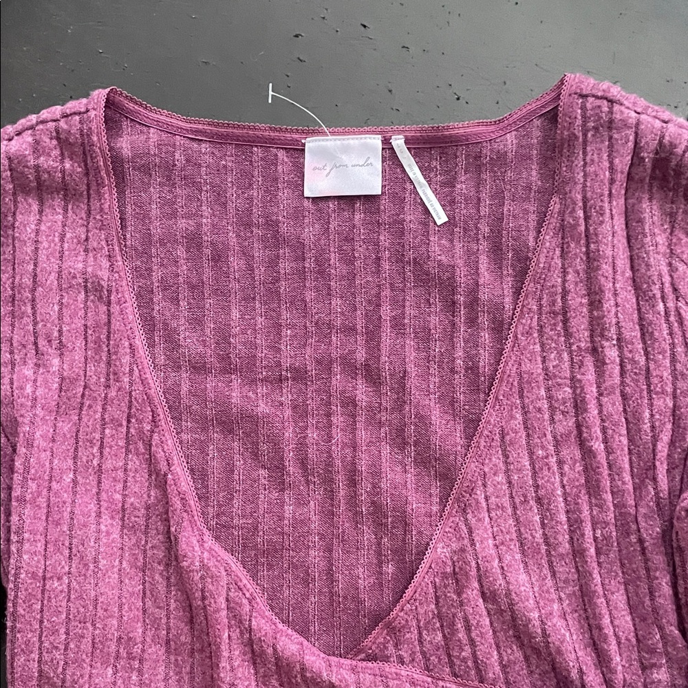 Out From Under Ribbed Wrap Top - Picture 5 of 8